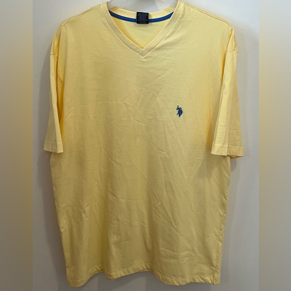 US Polo Assn Polo Shirt Mens XLT Tall Yellow